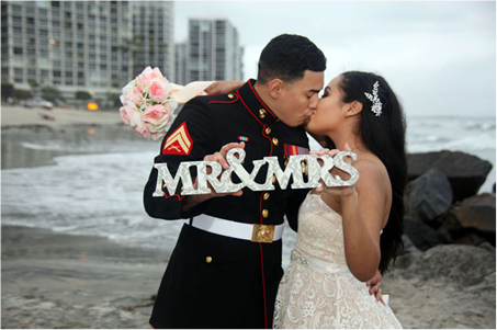 military-bride-and-groom-on-the-beach
