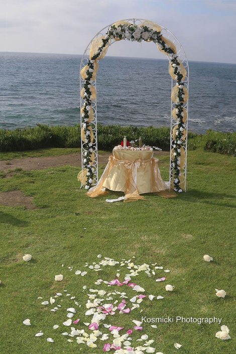 wedding overlooking ocean